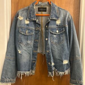 Mustard Seed Blue Distressed Jean Jacket